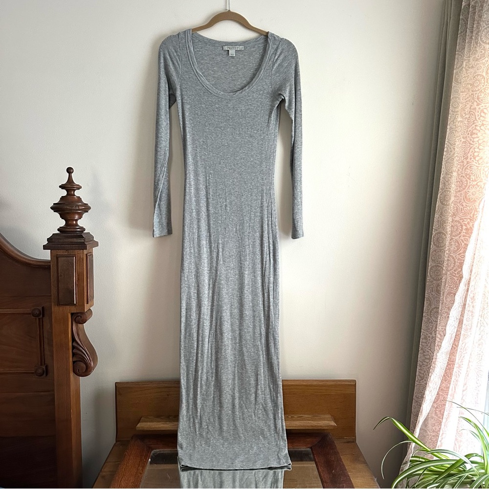 All Saints‎ • Rina Long Sleeve Ribbed Maxi Dress in Gray
